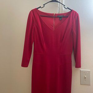 Ralph Lauren Red Dress size 6 with Gold zipper in back